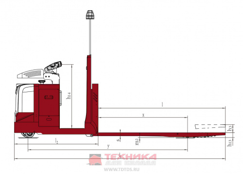 PR-25 (210 Ач), длина вил 2400 мм